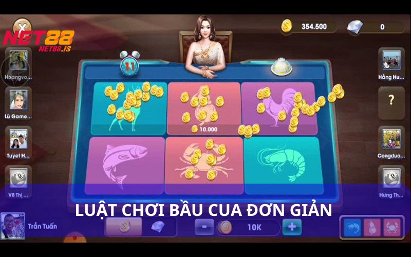 Bầu cua là trò chơi có luật thi đấu đơn giản