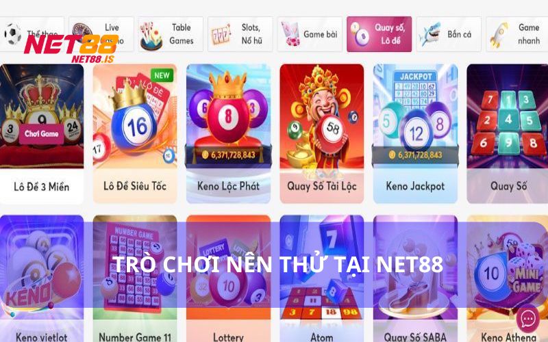 Trò chơi nên thử khi đăng ký tài khoản Net88 thành công