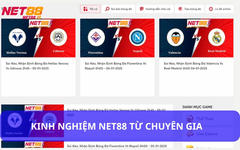 Các kinh nghiệm Net88 cực hữu ích